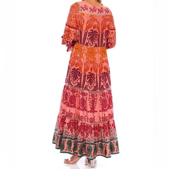 NWT Farm Rio Ainika Printed Macaws Dress (Small) - Picture 4 of 5